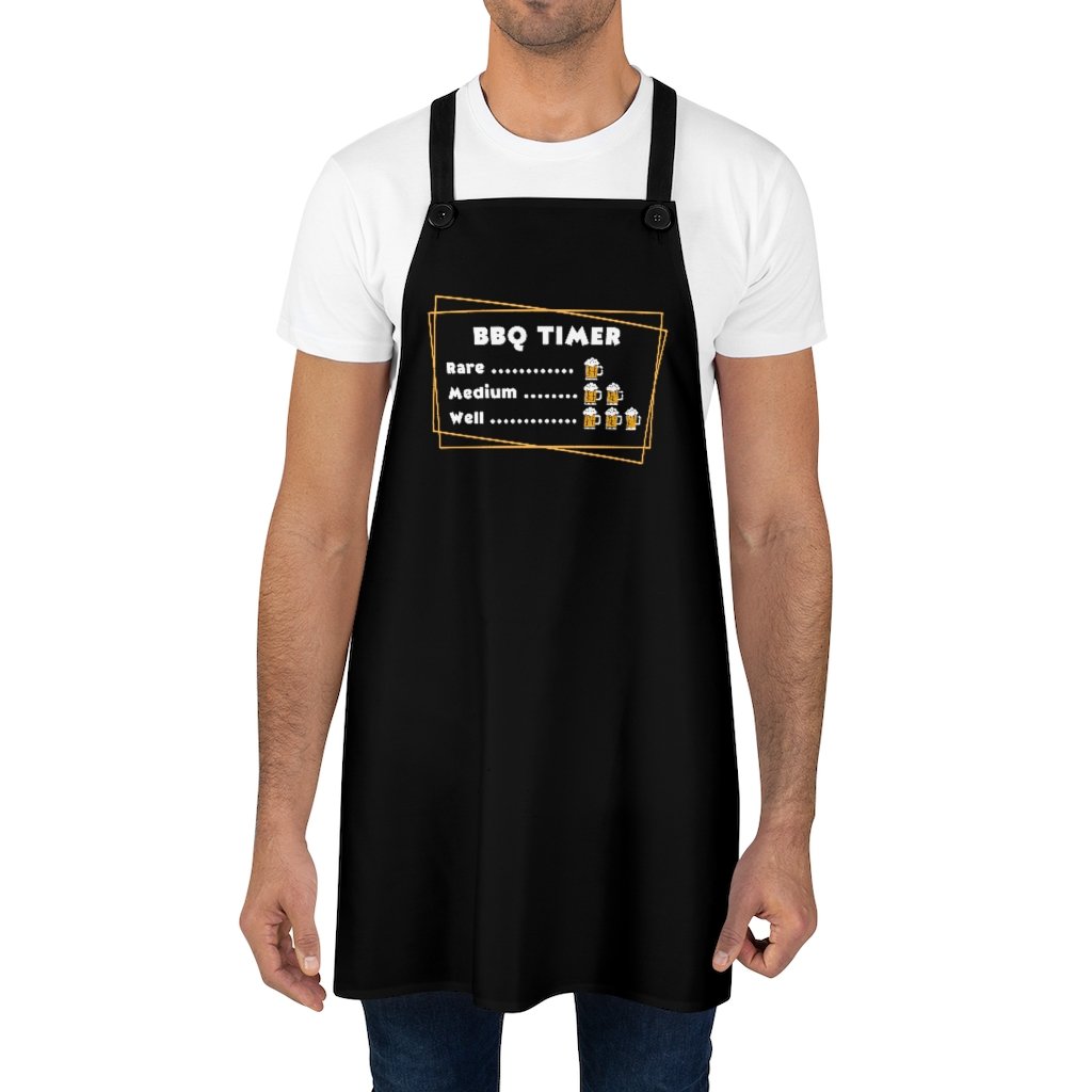 BBQ Timer Apron – Black – Apron Cafe